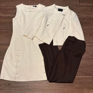 Etcetera Women's White and Cream Suit